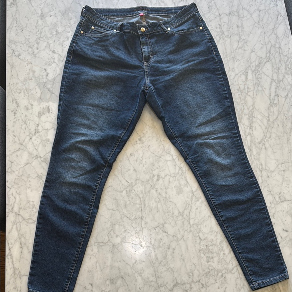 Jennifer Lopez Dark Blue Skinny Jeans